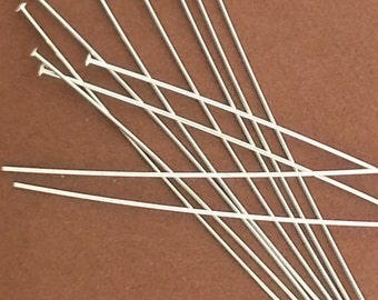 100pcs - Sterling Silver Domed Headpins - 1.5" / 24 Guage -  Headpin, Head Pins, Head Pin 24GA, 24 GA, Jewelry Repair, Earrings,