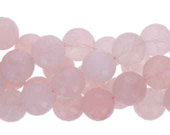 Wholesale Rose Quartz Rose Perles rondes ordinaires 8 mm 3 brins de 20+