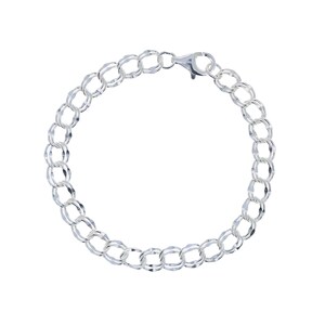 May include: A silver chain bracelet with a lobster clasp.