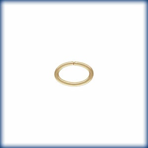 25PCS, 4.9x7.6mm 14K Gold Filled Oval Jump Rings, Gold Open Jump Ring, 19GA Open Jump Ring, Wholesale Jump Rings, Gold Filled Findings
