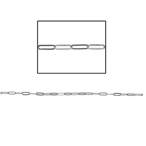 May include: A silver chain with oval links.