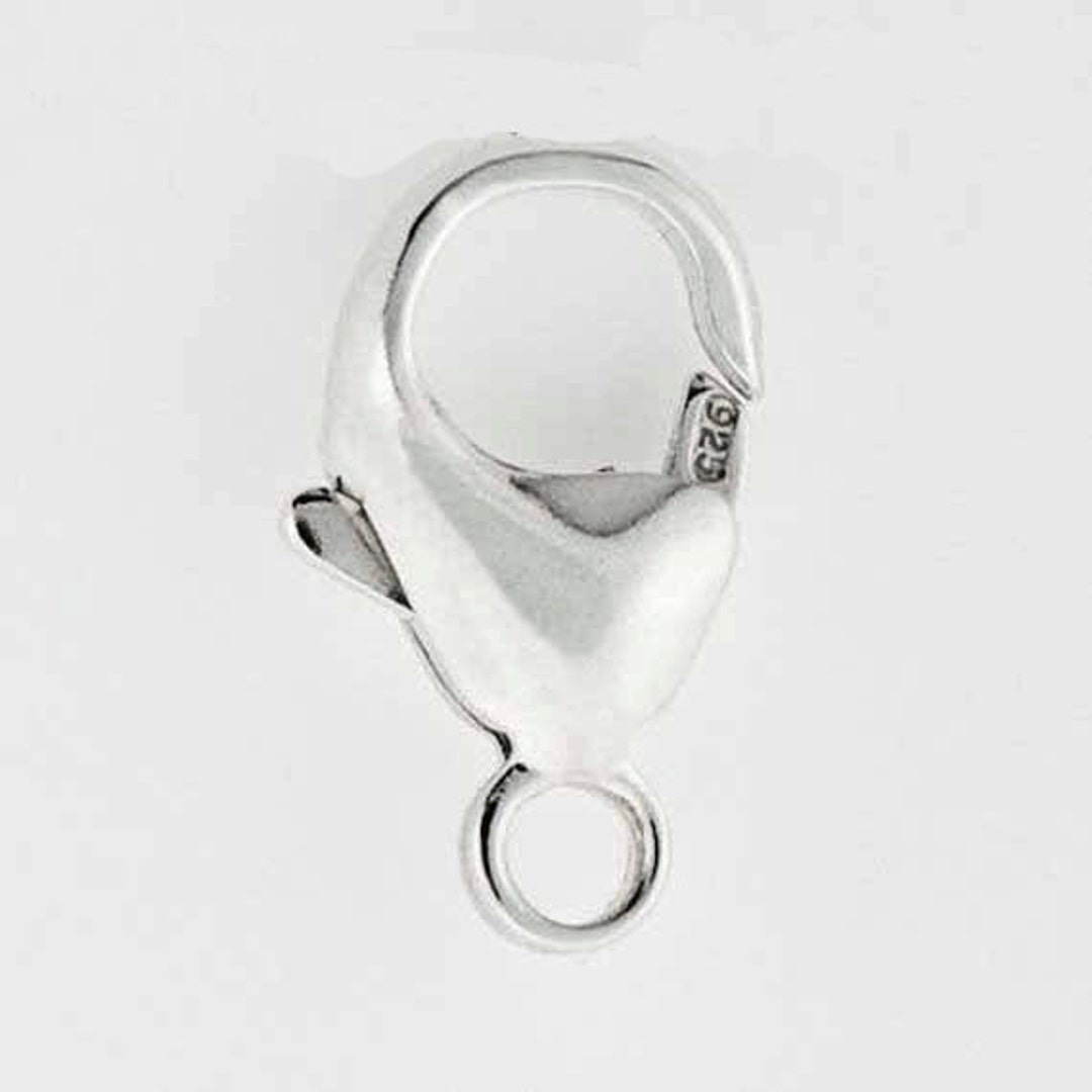 Sterling Silver Lobster Clasp, 9mm Lobster Claw, .925 EURO Style