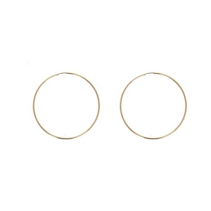 14kt Gold Filled Endless Hoops, 1.25mm Tubing, Ultra Lightweight Earrings, Gold Endless Hoops, Different Size Hoops, GFEH1X