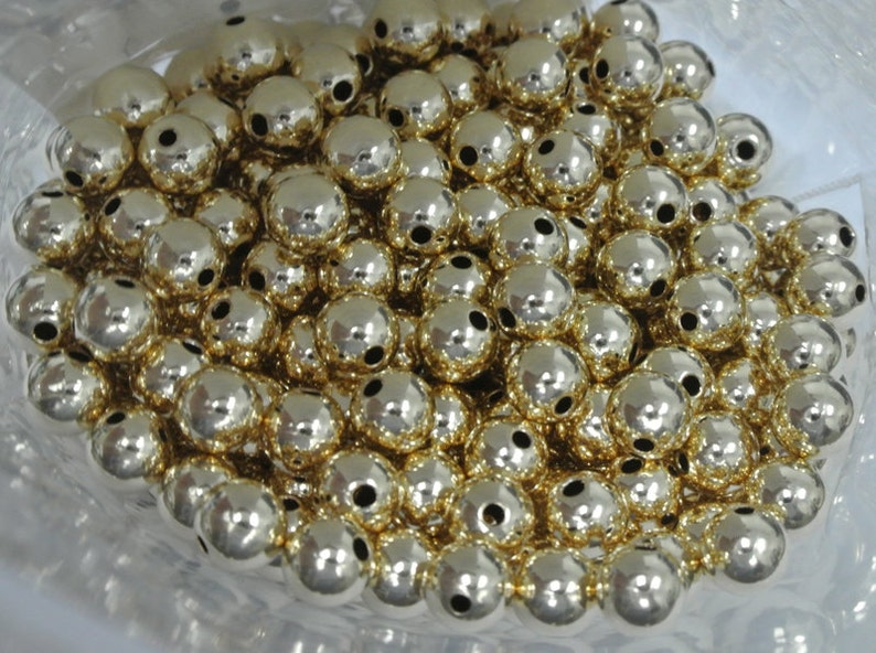25 PCS Gold Filled Beads 8mm Gold Filled Round Beads Etsy