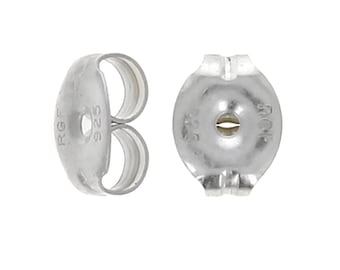 20 PCS -  Sterling Silver Earring Backs, Medium Butterfly Clutch, Replacement Earring Backs Sterling Silver 925