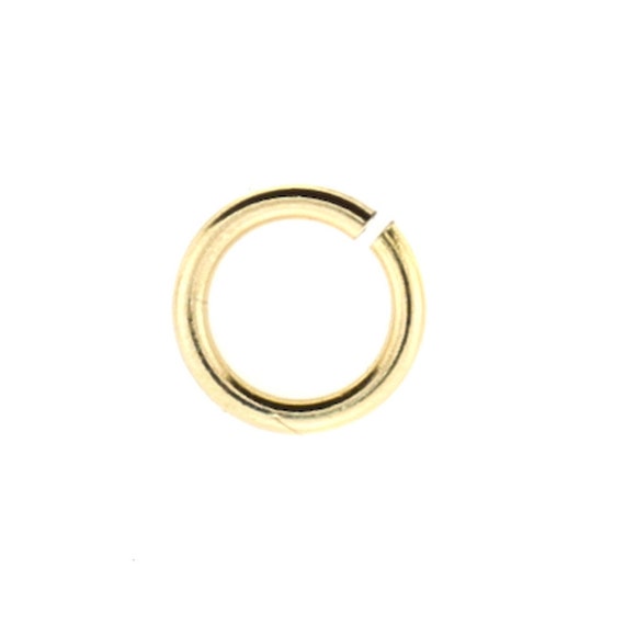 100 Gold 6mm Jump Rings, Brass Gold Plated,18 Gauge, Open Jump