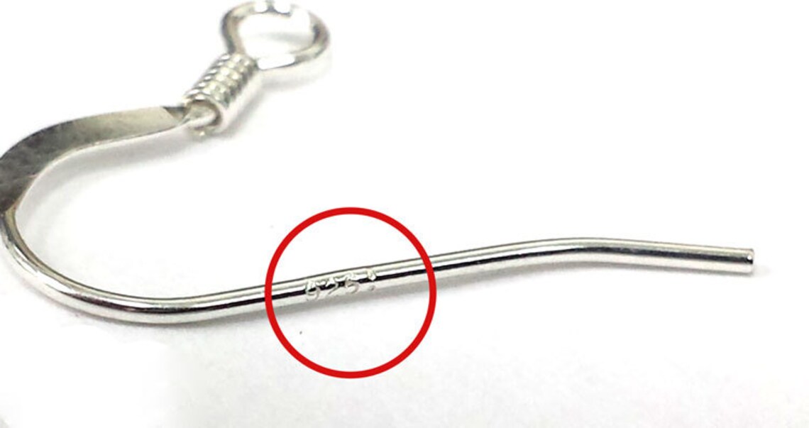 Wholesale Rhodium Plated 925 Sterling Silver Earring Hooks