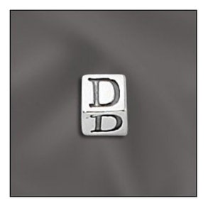 Sterling Silver Letter Beads, 4.5mm Alphabet Blocks, .925 Sterling ...