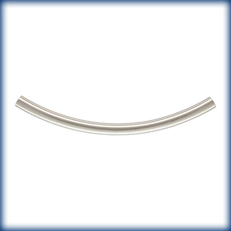 4 PCS of Sterling Silver Curved Tube Tubes 925 Silver Tubes Etsy