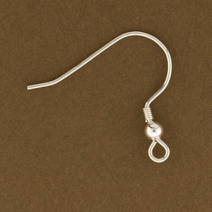 May include: Silver earring hook with a small ball at the end.