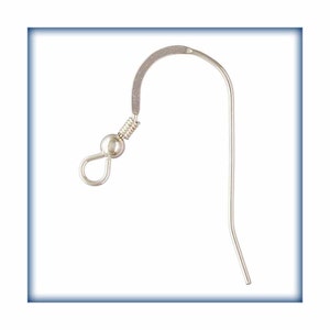 Sterling silver Earwires, Earring hook, Ear Wires with Ball and Coil, 925 Earring Hooks, 50 Pairs, Earring Wires, Wholesale Findings, SS106