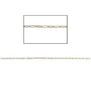 May include: A gold chain with a delicate, oval-shaped link design.