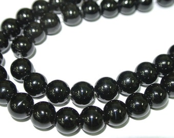 6mm Round Onyx Beads, Black Onyx Beads, 6mm Onyx Beads, 16" Strand, 50 Gemstone Beads, Semiprecious Stones, Jewelry Design, Men's Bracelets