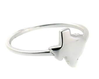 Sterling Silver Texas Ring, Genuine .925 Sterling Silver TX Ring, R500395