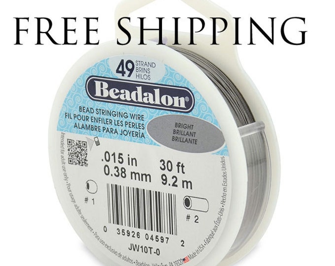 7 Strand Stainless Steel Bead Stringing Wire, 0.015 In / 0.38 Mm