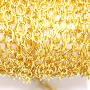 Gold Filled Chain by the Foot Cable chain, Extension Chain, Chain for making jewelry, 14kt gold Filled, 3 Feet, GF2207 image 1