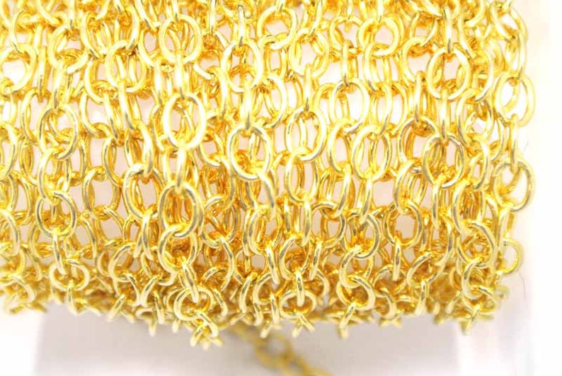 Gold Filled Chain by the Foot Cable chain, Extension Chain, Chain for making jewelry, 14kt gold Filled, 3 Feet, GF2207 image 1