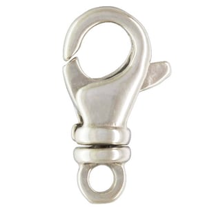 5pc, 13.5mm Sterling Silver Swivel Lobster Catch, Rotating Base, .925 Genuine Silver, Lobster Claw closure, Fancy Locks