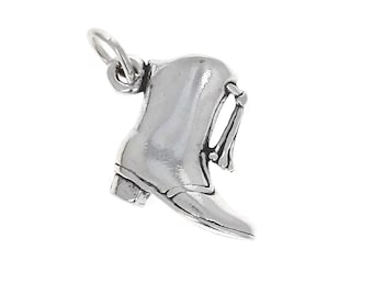 Sterling Silver Charm, Majorette Boot Charm, Genuine .925 Silver Charms, Gold Drill Team, School, 12mm x 13mm, Gold Majorette Boot, CH2968