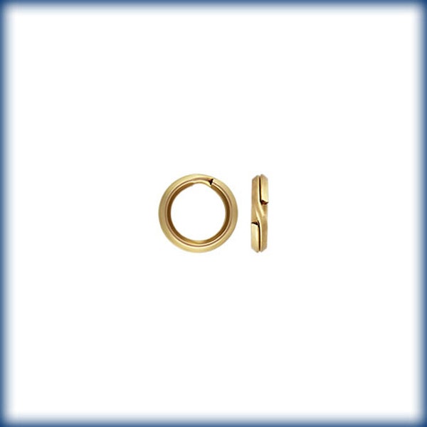 Gold Filled Split Ring, 6mm Split Rings, 10 PCS, 20GA SplitRings, Split Rings, 14Kt gold Filled, key rings, Wholesale Loops