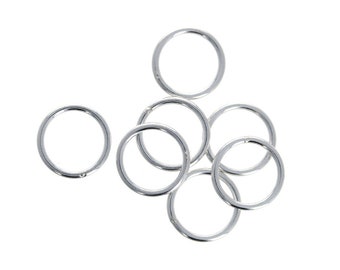 10 PCS -  10 mm - 18 GA (.040")  Sterling Silver Closed Jump Rings, Jump Ring for jewelry design and repair - Made in USA - Heavy Duty