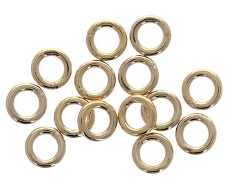 10 pcs, 5mm 18gauge Gold Filled Closed Jump Rings, Solid, Shut, 14 karat Gold Filled, O Rings, For finishing or attaching clasps