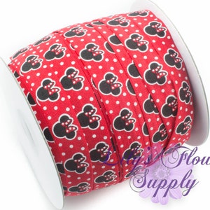 Fold Over Elastic, FOE, Foldover Elastic, Elastic By Yard, FOE Elastic, 5/8 Elastic, Wholesale Elastic, Mouse Head Elastic, Printed foe