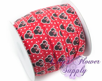 Fold Over Elastic, FOE, Foldover Elastic, Elastic By Yard, FOE Elastic, 5/8 Elastic, Wholesale Elastic, Mouse Head Elastic, Printed foe