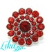 Flatback Metal Rhinestone - Red - Rhinestone Button - Acrylic Button ...