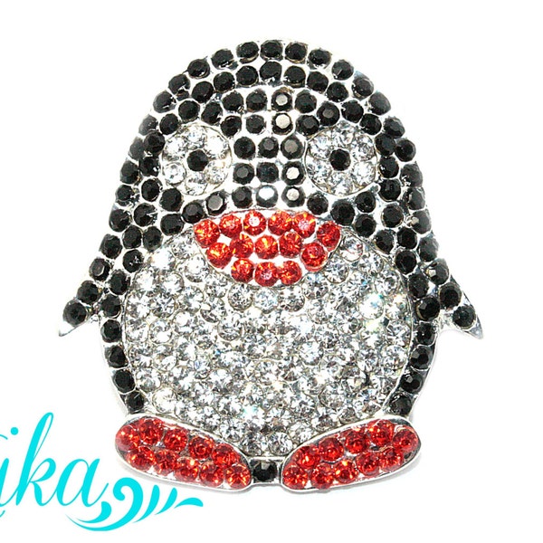 Penguin Rhinestone - Large Penguin Rhinestone - Rhinestone Button - Metal Rhinestone - Pearl Button - Wholesale - Rhinestone