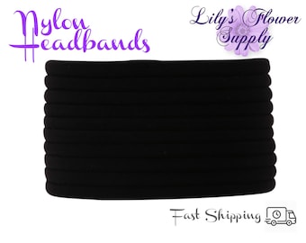 Diademas de nylon negro, diademas de bebé de nylon, diademas de nylon a granel, suministro de diadema, diademas de bebé DIY. Diadema de nylon, diademas de bricolaje