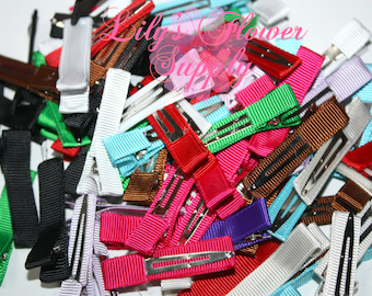 Grab Bag Lined Clips - Partially Lined Clips - Alligator Hair Clips - Choose Quantity - Single Prong - 45 mm
