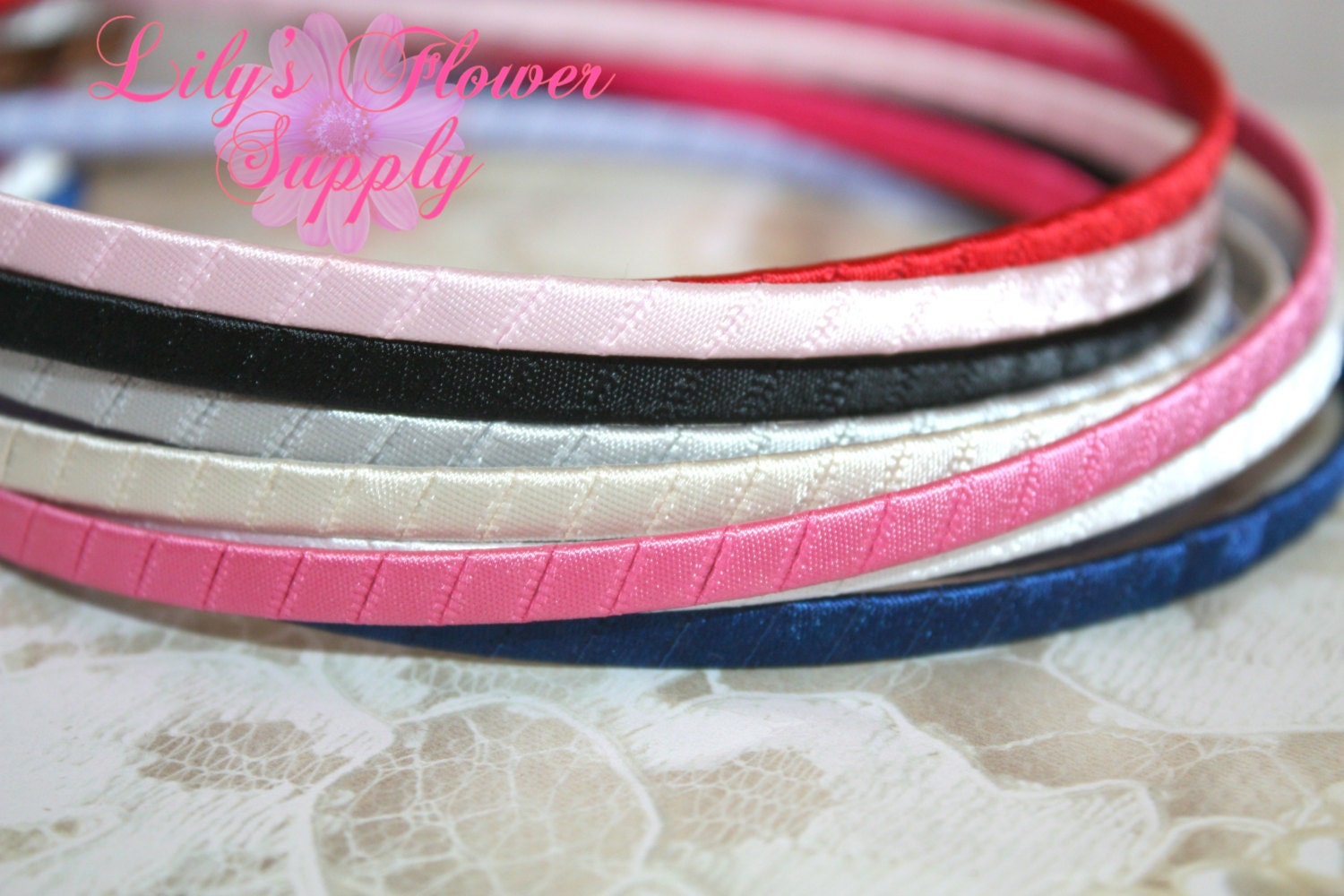 Satin Wrapped Headbands - Choose Colors - Baby headbands - Wholesale Headbands - Satin Covered Headbands- Metal Headbands - Satin Headbands