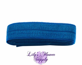 Elastique rabattable, Elastique 5/8, FOE, Elastique rabattable, Elastiques par mètre, Elastiques extensibles, Elastiques en gros, Elastique, AEGEAN BLUE EL193
