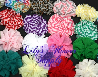 2.5 Inch Ballerina Flowers - Chiffon Flower -  Folded Flower - Fabric Flower - 2.5 Inch - Tutu Flower  - Set of 3