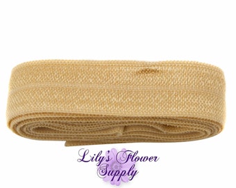 Fold Over Elastic, 5/8 Elastic, FOE, Foldover Elastic, Elastic par yard, Stretch Elastic, Wholesale Elastic, Foe Elastic, RAW SILK EL68