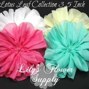 Lotus Leaf - Ballerina Flower - Chiffon Flower -  Folded Flower - Fabric Flower - Large - Tutu Flower - Chevron - Choose from over 30 colors