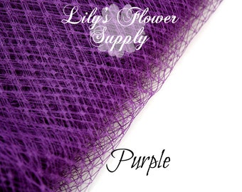 Russian Veil - Birdcage Veil Netting - Purple - Veil 1 YARD - French Nettin - DIY Fascinators - Russian Veil - Wedding Veils