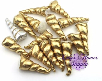 2"  Gold  Unicorn Horn, DIY Birthday Supply, Party Unicorn Horns, Photo Prop Unicorn, Metallic Unicorn Horn, Unicorn  Wholesale