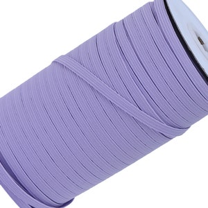 Lavender 1/4 inch Elastic for sewing 6mm Elastic for Face Mask - Skinny Elastic By Yard Thin Elastic - DIY Face Mask Roll Band Rope Cord