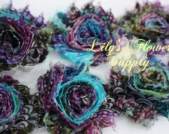 1/2 Yard - Shabby Flower Trim - Shabby Rose trim - Wholesale Shabby Flower - Chiffon Flower - Under the sea - Shabby Chic - Rose Trim