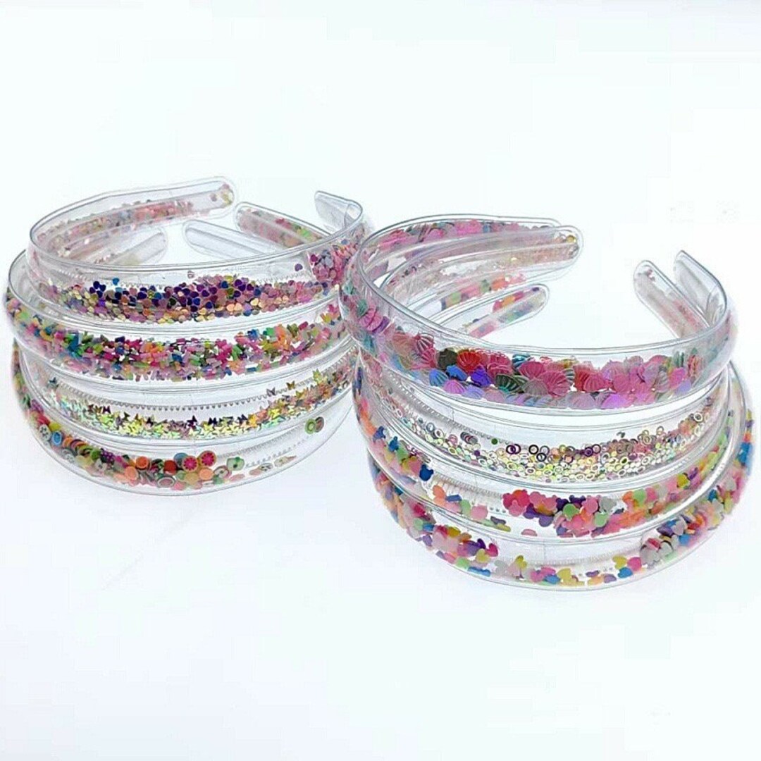 Pvc Shaker Headbands Girls Headbands Confetti Shaker Etsy