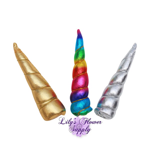 5" Unicorn Horn, DIY Birthday Supply, Party Unicorn Horns, Photo Prop Padded Unicorn Horn, Metallic Unicorn Horn, Felt Unicorn Horn, Unicorn