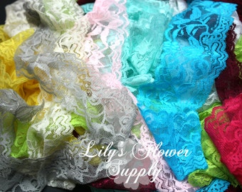 Grab bag Stretch Lace Elastic - Grab bag - 2 Inch Stretch Lace - Lace for Headbands - Wholesale Headbands