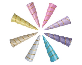 4" Unicorn Horn, DIY Birthday Supply, Party Unicorn Horns, Photo Prop Padded Unicorn Horn, Metallic Unicorn Horn, Felt Unicorn Horn, Unicorn