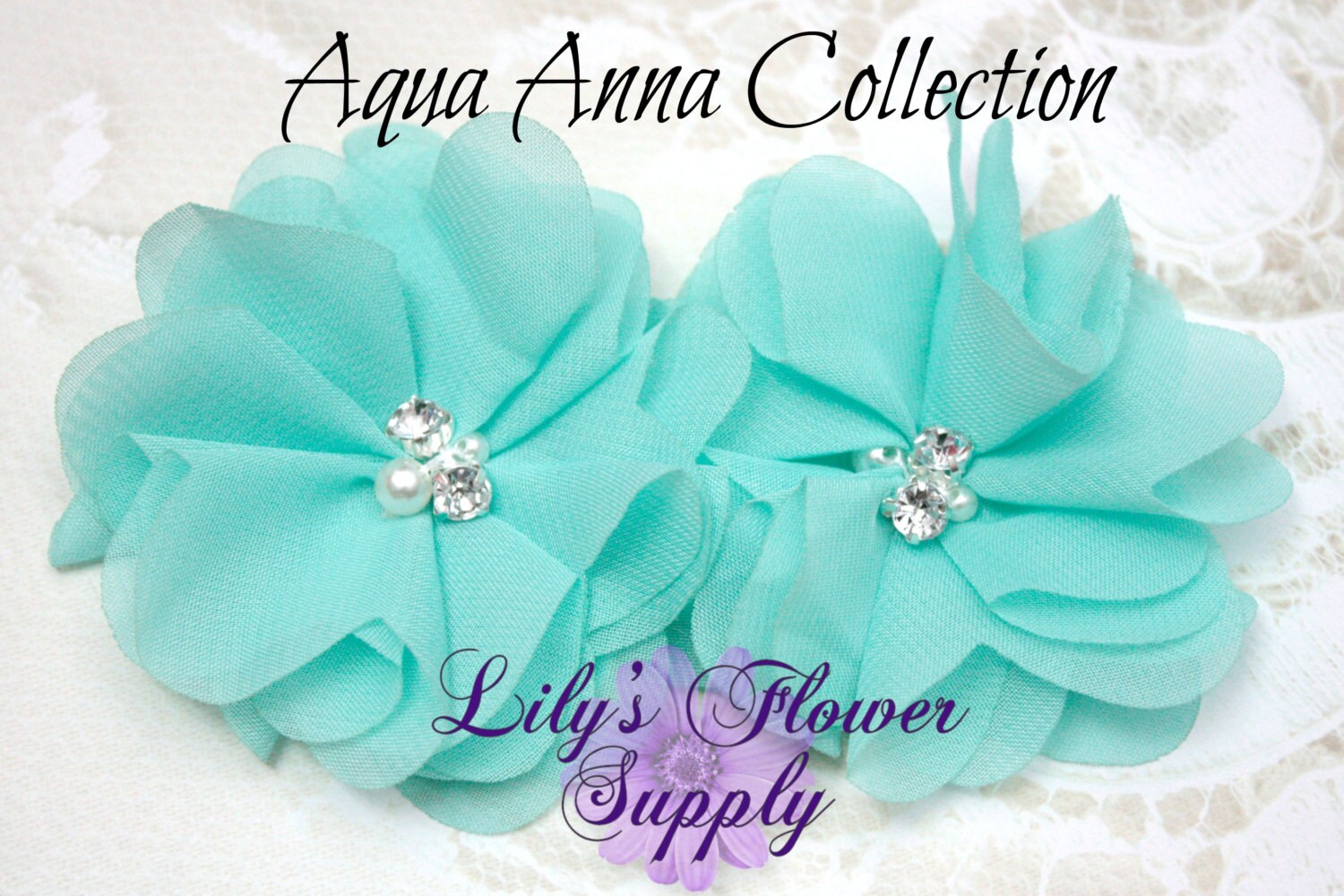 Beaded Chiffon Fabric Flowers Wholesale Chiffon Beaded Etsy