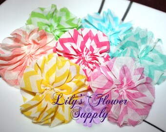 Grab Bag - Fabric Flowers - Wholesale - Chevron - Chiffon Flower - Tulle Flower - Ballerina Flower -  Headbands - Tutu flower -  Grab Bag