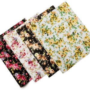 4 Floral Faux Leather FULL Sheets, 8 x 13 inches Faux Leathers, Cricut Leather Sheets, Synthetic Leather, Leather Fabric Sheets