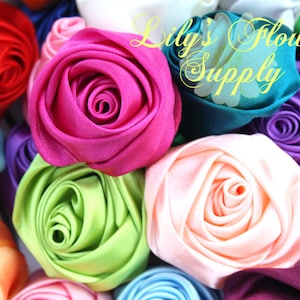 Rolled Rosettes Grab Bag - Wholesale - 2 inch - Satin Flower - Satin Rosette - Rosette -Fabric Flower - Rolled Rosettes - Grab bag rosettes