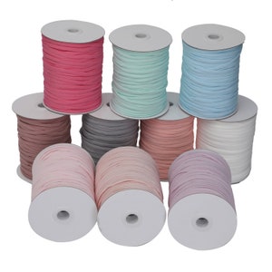 NIEUW Wit Nylon Elastisch Koord Touw 3mm Elastisch voor Gezichtsmasker, Mager Elastisch op maat gesneden Dun Elastisch DIY Masker maken Zwart of Wit 1/8 inch
